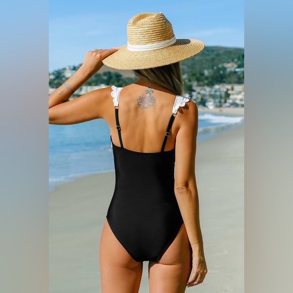 Cups he Sold Out Lace-Up & Crochet One Piece - Picture 2 of 8